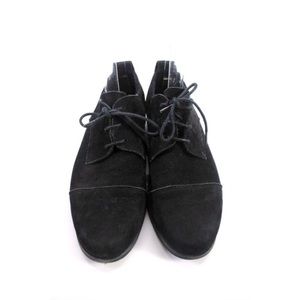 Arche Womens Suede Ceonia Cap Toe Darted Lace-Up Round Toe Loafers Black Size 8